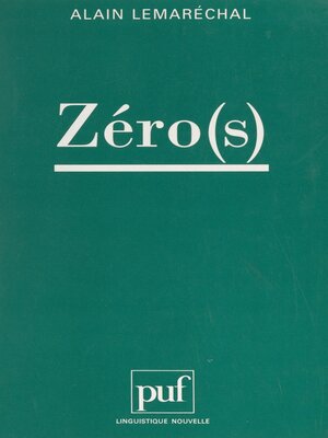 cover image of Zéro(s)